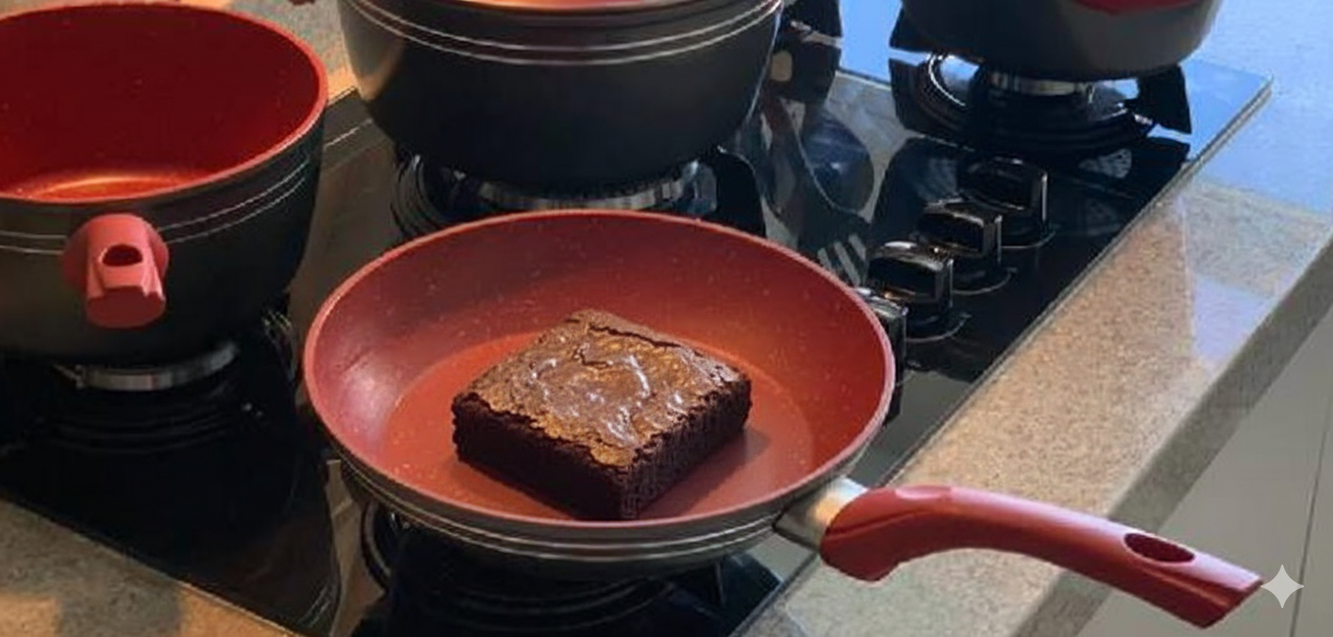 Brownie Crocante Feito na Frigideira RedSilver – Receita Simples Sem Uso do Forno 